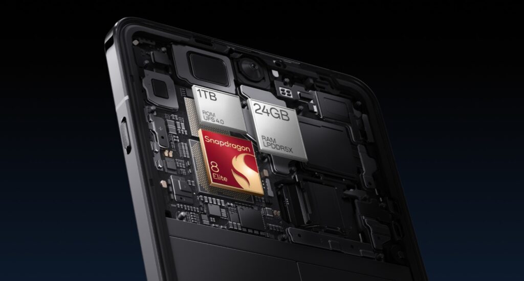 a close up of a OnePlus 13 chip